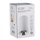 Plafoniera rotunda suport GU10 corp alb reflector crom