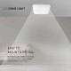 Plafoniera LED patrata 24W rama alba IP44