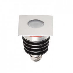Spot LED etans 3W XGROUND patrat cu montaj ingropat in pardoseala UGR<7