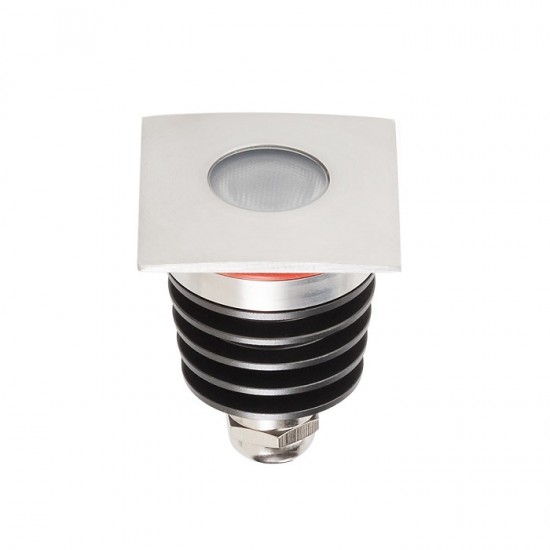Spot LED etans 3W XGROUND patrat cu montaj ingropat in pardoseala UGR<7