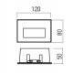 Spot LED etans XGHOST 3W incastrat in perete dreptunghiular corp alb IP65