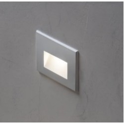 Spot LED etans XGHOST 3W incastrat in perete dreptunghiular corp alb IP65