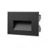 Spot LED etans XGHOST 3W incastrat in perete dreptunghiular corp negru IP65