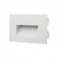 Spot LED etans XGHOST 3W incastrat in perete dreptunghiular corp alb IP65