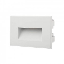 Spot LED etans XGHOST 3W incastrat in perete dreptunghiular corp alb IP65