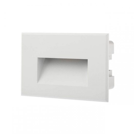 Spot LED etans XGHOST 3W incastrat in perete dreptunghiular corp alb IP65