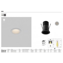 Spot LED 2W 3V DC rotund XNANO 19mm corp alb 36 grade CRI92 lumina calda IP44