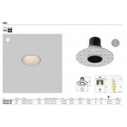 Spot LED 2W 3V DC rotund trimless XNANO 30mm corp alb 36 grade CRI92 lumina calda IP44