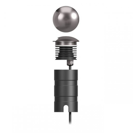 Spot LED etans 3W XROUTE unidirectional rotund cu montaj ingropat in pardoseala lumina calda 24V DC CRI90 IK08 IP67
