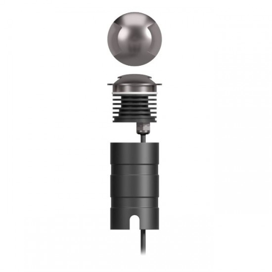 Spot LED etans 3W XROUTE bidirectional rotund cu montaj ingropat in pardoseala lumina calda 24V DC CRI90 IK08 IP67