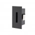 Spot LED XSIGN 3W incastrat in perete dreptunghiular negru sablat IP20