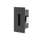 Spot LED XSIGN 3W incastrat in perete dreptunghiular negru sablat IP20