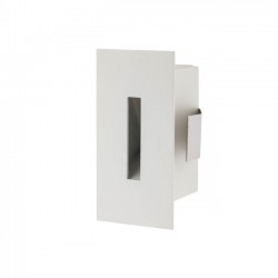 Spot LED XSIGN 3W incastrat in perete dreptunghiular alb sablat IP20