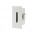 Spot LED XSIGN 3W incastrat in perete dreptunghiular alb sablat IP20