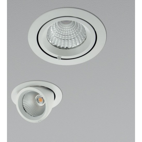 Spot LED 15W rotund orientabil XDOWN alb 105mm 38 grade CRI90 UGR<16 IP20