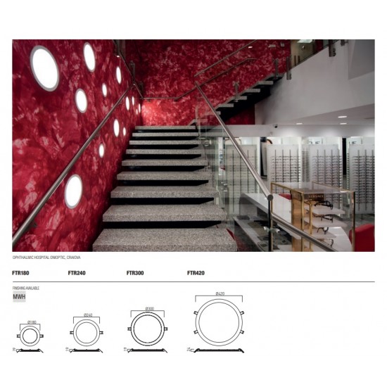Spot LED 11W XFLAT rotund 180mm IP40