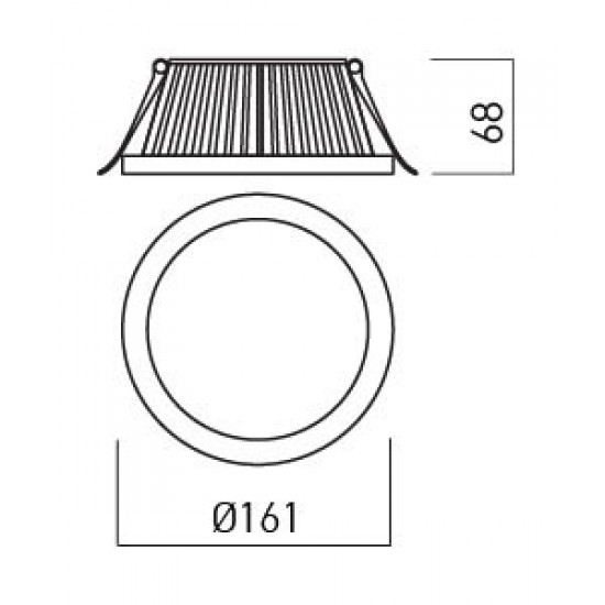 Spot LED etans 21W XCLASS rotund 160mm