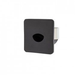 Spot LED XCROSS 3W incastrat in perete patrat alb negru CRI95 IP20