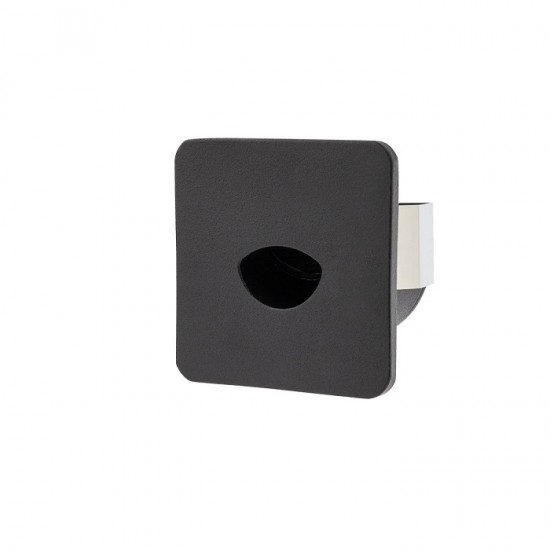 Spot LED XCROSS 3W incastrat in perete patrat alb negru CRI95 IP20