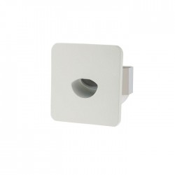 Spot LED XCROSS 3W incastrat in perete patrat alb negru CRI95 IP20