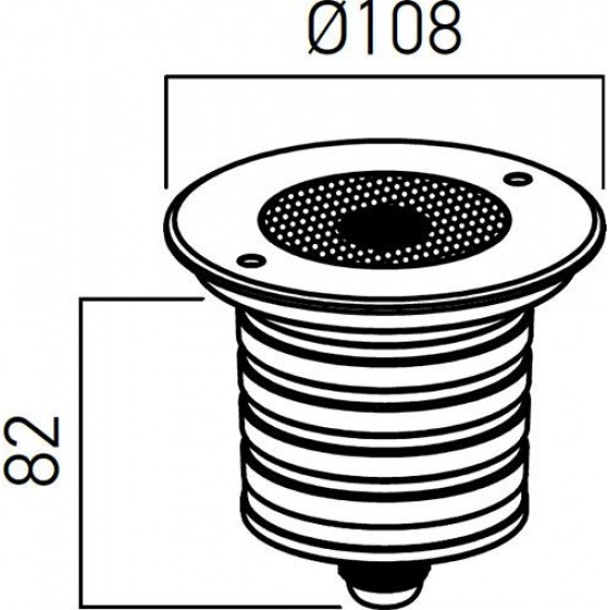 Spot LED etans 15W XGROUND rotund cu montaj ingropat in pardoseala UGR<16 IK09 IP67
