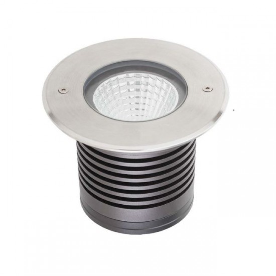 Spot LED etans 15W XGROUND rotund cu montaj ingropat in pardoseala UGR<16 IK09 IP67