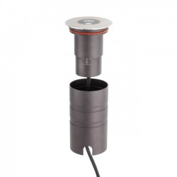 Spot LED etans 8W XGROUND rotund unghi reglabil 15-50 de grade cu montaj ingropat in pardoseala UGR<10 IK08 IP67