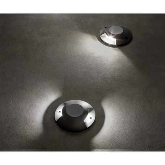 Spot LED etans 12W XPUCK 4 directii cu montaj aparent pentru pardoseala alb cald