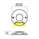 Spot LED etans 6W XPUCK unidirectional cu montaj aparent pentru pardoseala alb cald