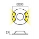 Spot LED etans 12W XPUCK bidirectional cu montaj aparent pentru pardoseala alb cald