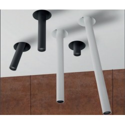 Proiector LED 9W incastrat XVECTOR 250mm corp alb orientabil retractabil alb cald fara rama vizibila