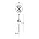 Proiector LED 9W incastrat XVECTOR 250mm corp alb orientabil retractabil alb cald fara rama vizibila