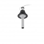 Proiector LED 9W incastrat XVECTOR 250mm corp alb orientabil retractabil alb cald fara rama vizibila