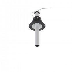 Proiector LED 9W incastrat XVECTOR 250mm corp alb orientabil retractabil alb cald fara rama vizibila