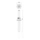 Proiector LED 9W incastrat XVECTOR 50mm corp alb orientabil retractabil alb cald fara rama vizibila