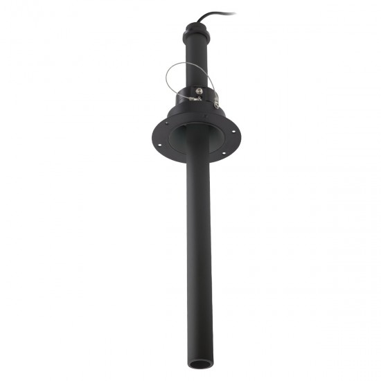 Proiector LED 9W incastrat XVECTOR 50mm corp negru orientabil retractabil alb cald fara rama vizibila
