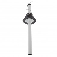 Proiector LED 9W incastrat XVECTOR 50mm corp alb orientabil retractabil alb cald fara rama vizibila