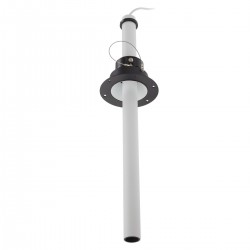 Proiector LED 9W incastrat XVECTOR 50mm corp alb orientabil retractabil alb cald fara rama vizibila
