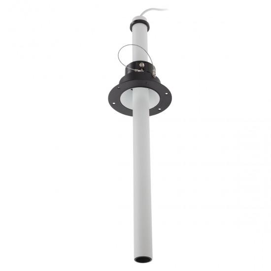 Proiector LED 9W incastrat XVECTOR 50mm corp alb orientabil retractabil alb cald fara rama vizibila
