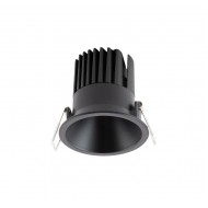 Spot LED 12W rotund XSPA 82mm corp negru alb 36 grade CRI90 UGR<13 IP44