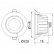 Spot LED 18W Rotund GEWISS ELIA AL reflector aluminiu Alb Neutru UGR<19