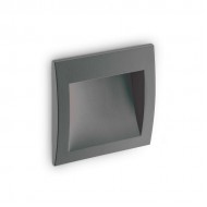 Spot LED WIRE 4W incastrat in perete patrat corp gri antracit lumina calda IP65