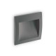 Spot LED WIRE 4W incastrat in perete patrat corp gri antracit lumina calda IP65
