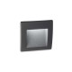 Spot LED WIRE 1.5W incastrat in perete patrat corp gri antracit lumina calda IP65