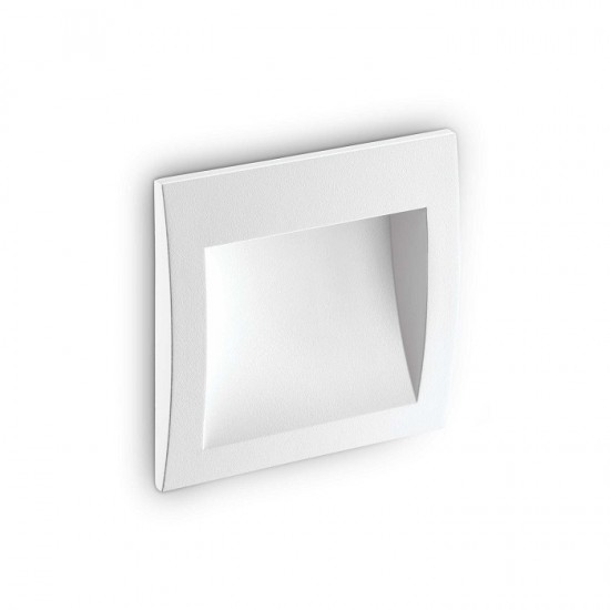 Spot LED WIRE 4W incastrat in perete patrat corp alb lumina calda IP65