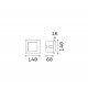 Spot LED WIRE 4W incastrat in perete patrat corp gri antracit lumina calda IP65