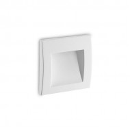 Spot LED WIRE 1.5W incastrat in perete patrat corp alb lumina calda IP65