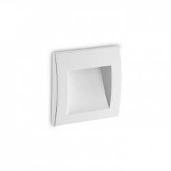 Spot LED WIRE 1.5W incastrat in perete patrat corp alb lumina calda IP65