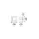 Spot LED WIRE 1.5W incastrat in perete patrat corp alb lumina calda IP65