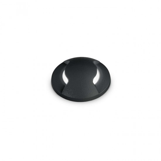 Spot LED etans 1.7W WAY bidirectional rotund cu montaj ingropat in pardoseala IK10 IP67 negru
